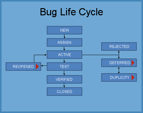 Bug Life cycle diagram