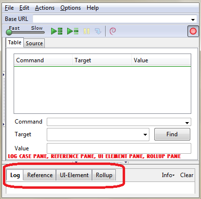 selenium IDE multiple panes